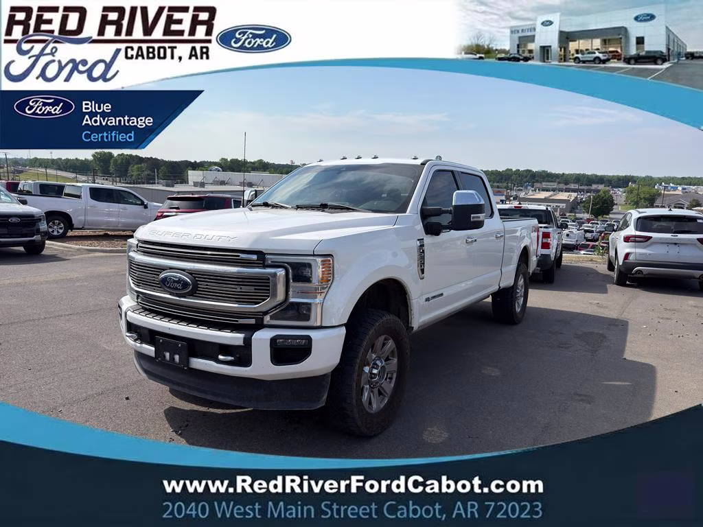 2022 Star White Ford Super Duty F-250 SRW Platinum 4X4 Truck