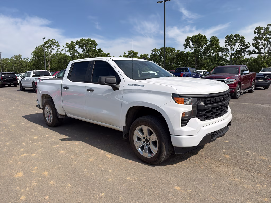 2023 Summit White Chevrolet Silverado Custom 4X4 Truck