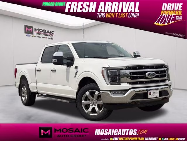 2021 White Metallic Ford F-150 Lariat 4X4 Truck