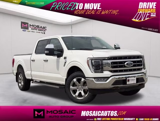 2021 White Metallic Ford F-150 Lariat 4X4 Truck