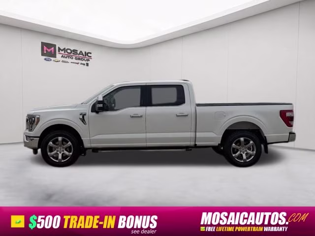 2021 White Metallic Ford F-150 Lariat 4X4 Truck