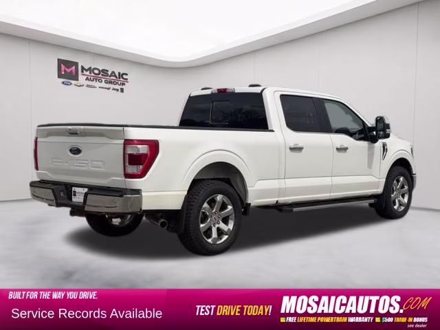 2021 White Metallic Ford F-150 Lariat 4X4 Truck