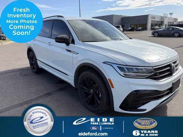 2023 Opal White Pearl Volkswagen Tiguan 2.0T SE R-Line Black AWD SUV