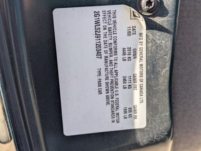 2001 Chevrolet Lumina Base FWD Sedan