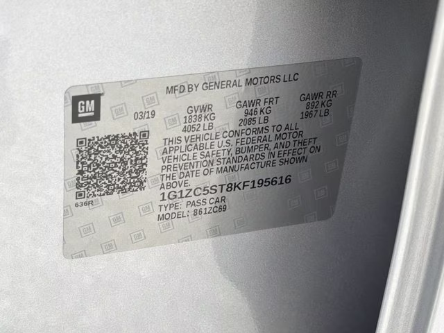 2019 Silver Ice Metallic Chevrolet Malibu LS FWD Sedan