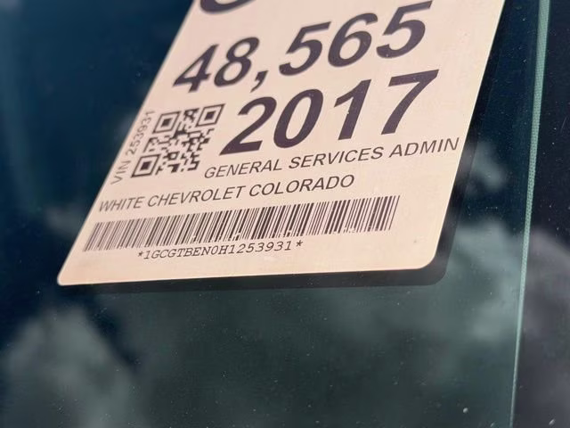 2017 Summit White Chevrolet Colorado Work Truck 4X4 Truck