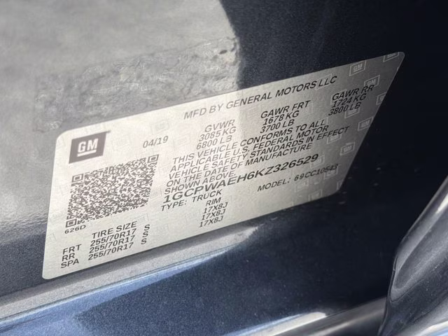 2019 Shadow Gray Metallic Chevrolet Silverado 1500 WT RWD Truck