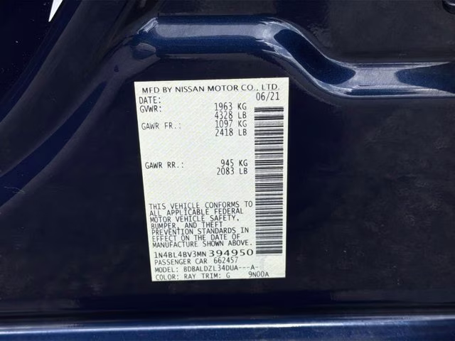 2021 Deep Blue Pearl Nissan Altima 2.5 S FWD Sedan