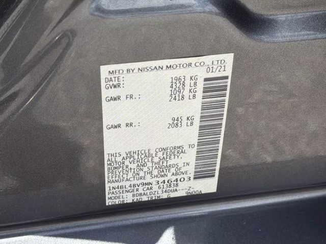 2021 Gun Metallic Nissan Altima 2.5 S FWD Sedan