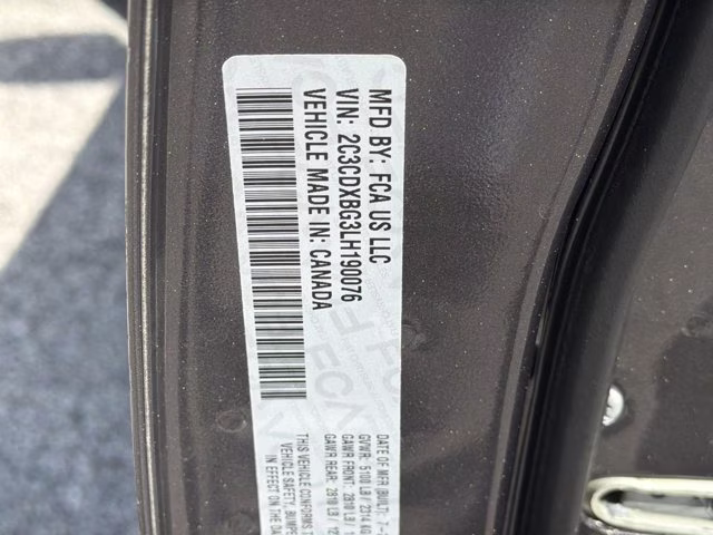 2020 Granite Pearlcoat Dodge Charger SXT RWD Sedan