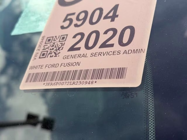 2020 Oxford White Ford Fusion S FWD Sedan