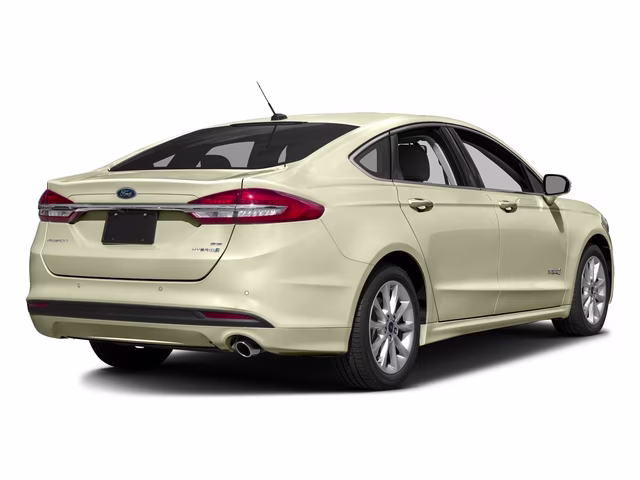 2017 White Gold Ford Fusion Hybrid S FWD Sedan