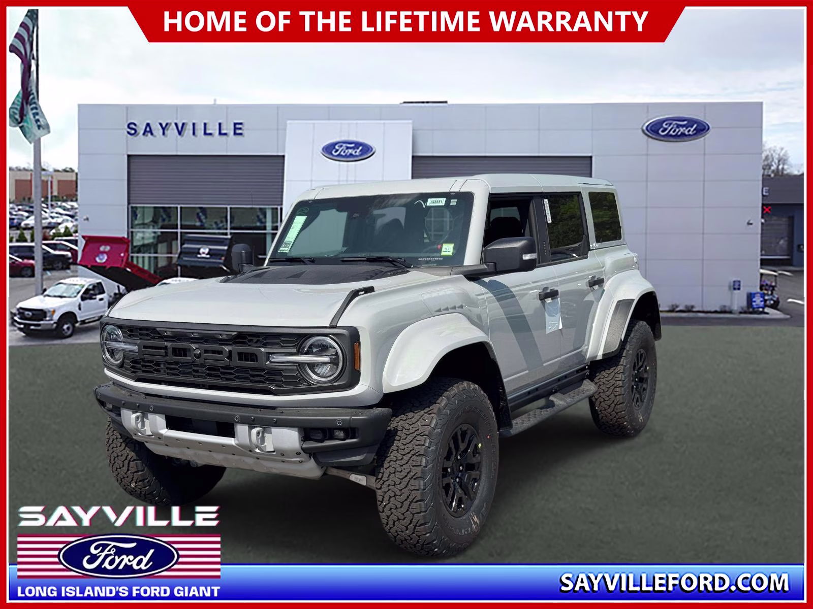 2026 Avalanche Gray Ford Bronco Raptor 4 Door Advanced 4x4 4X4 SUV