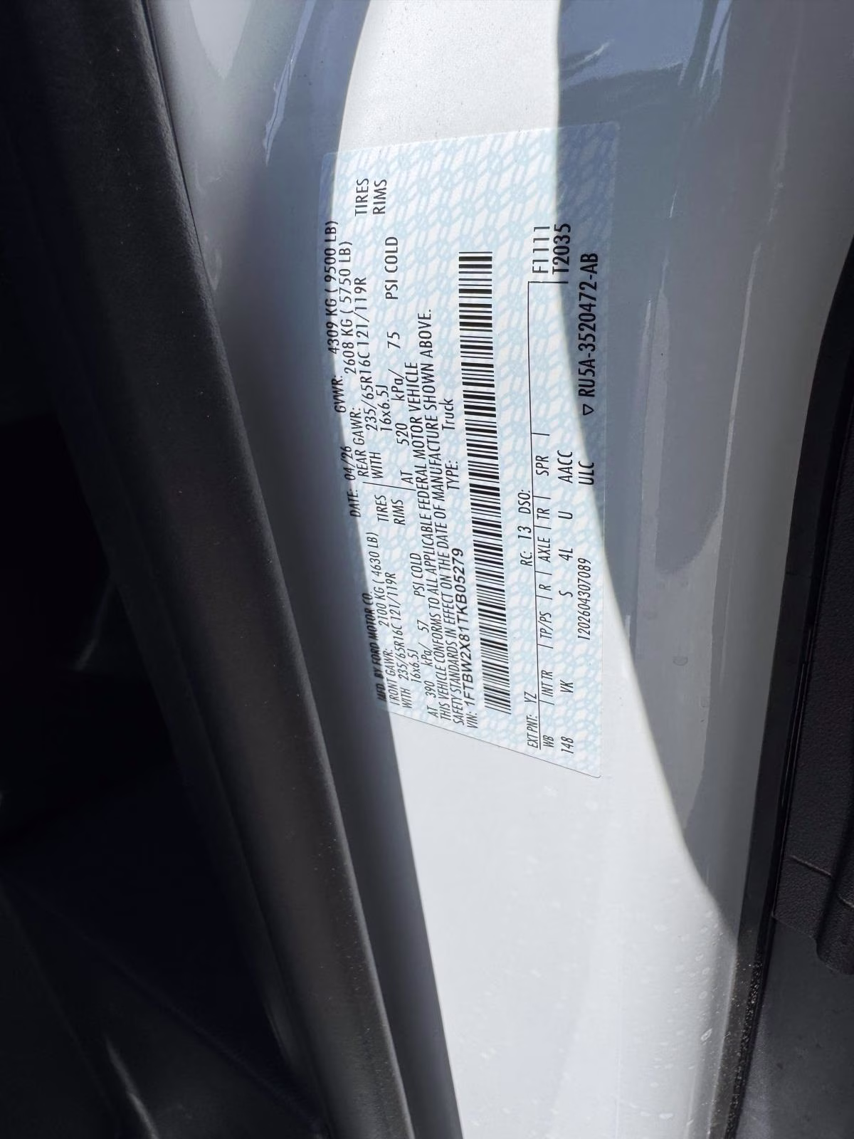 2026 White Ford Transit Cargo Van Base AWD Van
