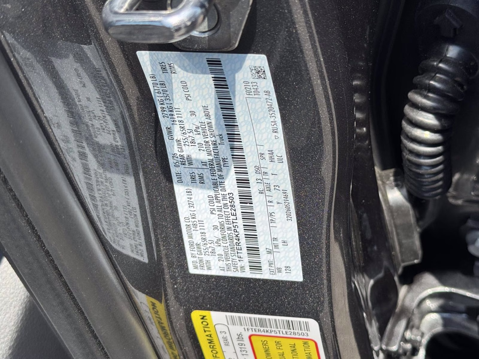 2026 Carbonized Gray Metallic Ford Ranger LARIAT 4WD SuperCrew 5' Box 4X4 Truck