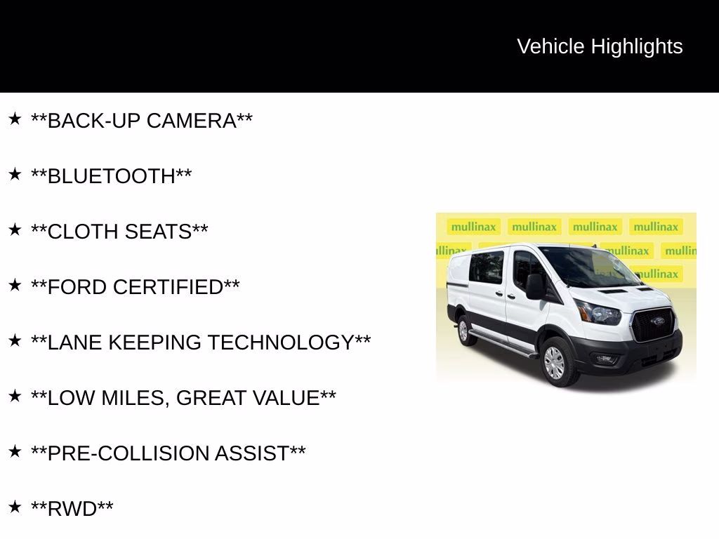 2025 Oxford White Ford Transit-250 Base RWD Van