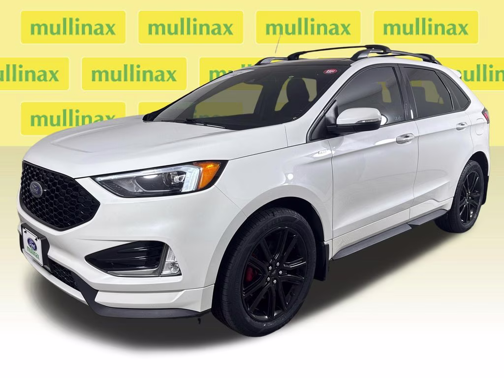 2020 Star White Metallic Tri-Coat Ford Edge SEL AWD SUV