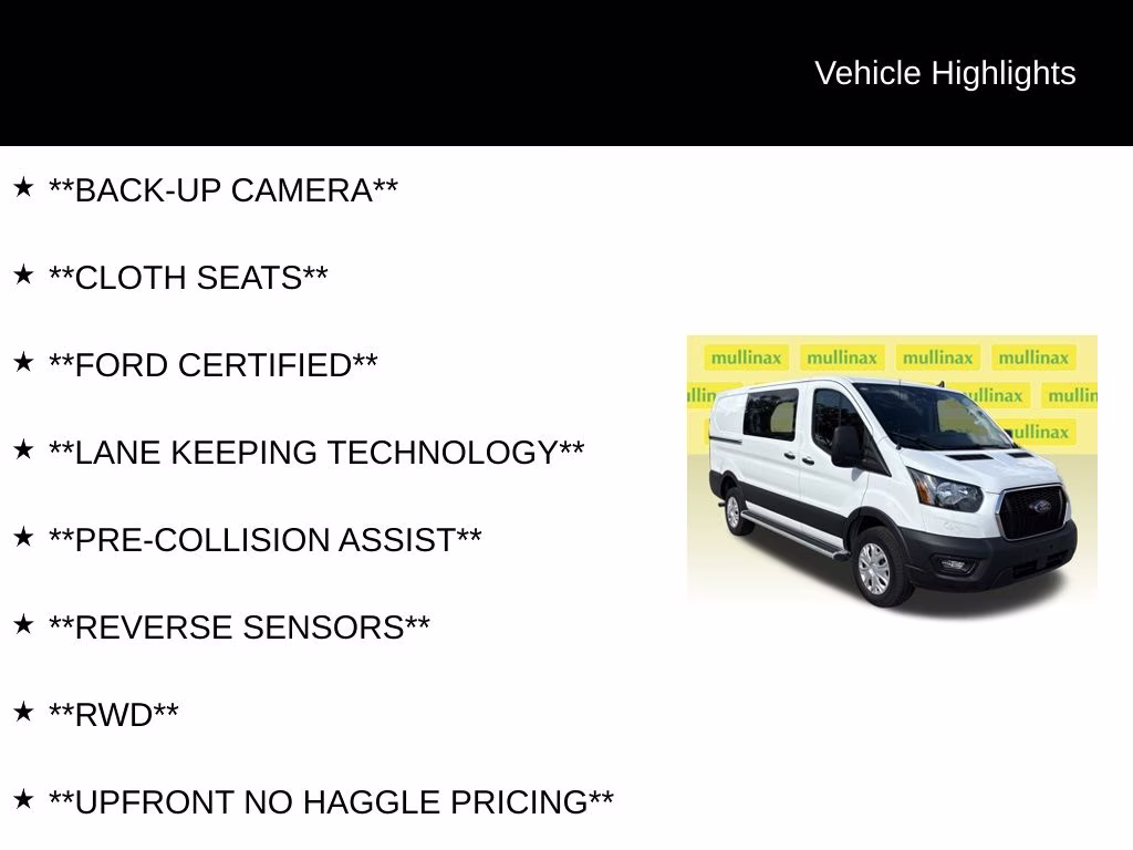 2025 Oxford White Ford Transit-250 Base RWD Van