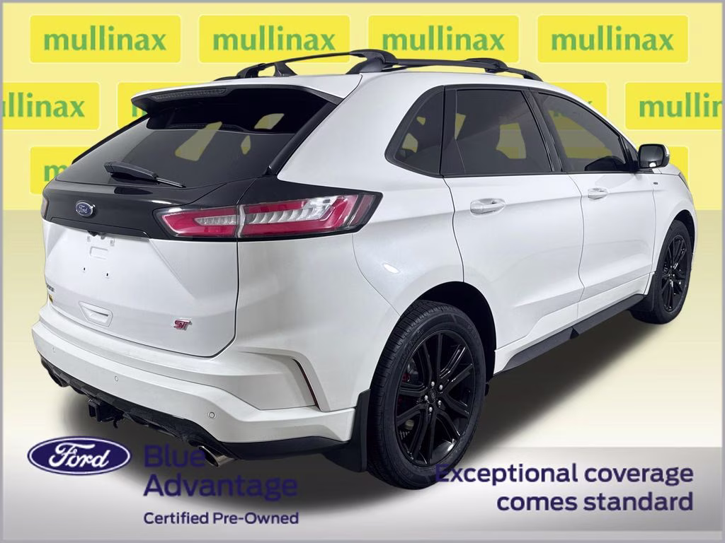 2020 Star White Metallic Tri-Coat Ford Edge SEL AWD SUV
