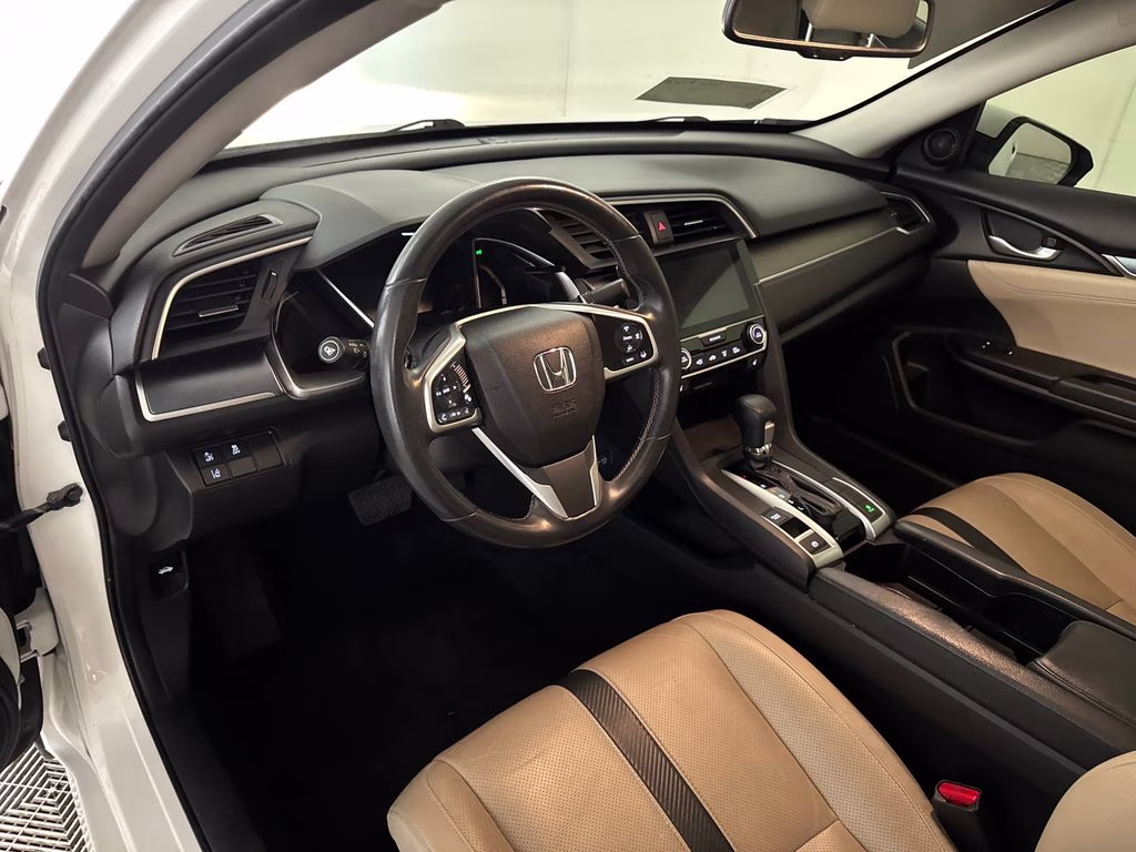 2018 White Orchid Pearl Honda Civic EX-L FWD Sedan