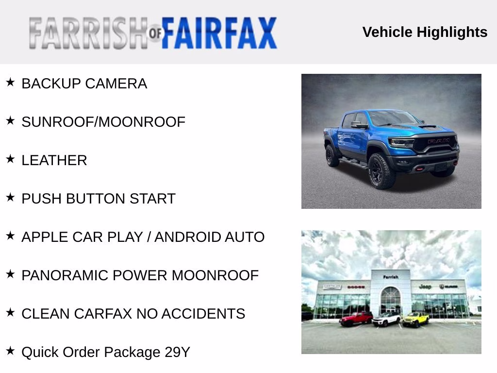 2022 Hydro Blue Pearlcoat Ram 1500 TRX 4X4 Truck