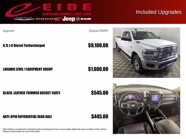 2019 Bright White Clearcoat Ram 2500 Laramie 4X4 Truck