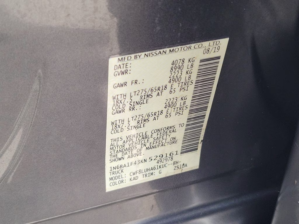 2019 Gun Metallic Nissan Titan XD PRO-4X 4X4 Truck