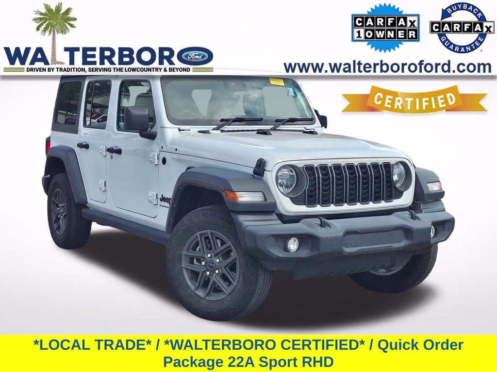 2024 Bright White Clearcoat Jeep Wrangler Sport RHD 4X4 SUV