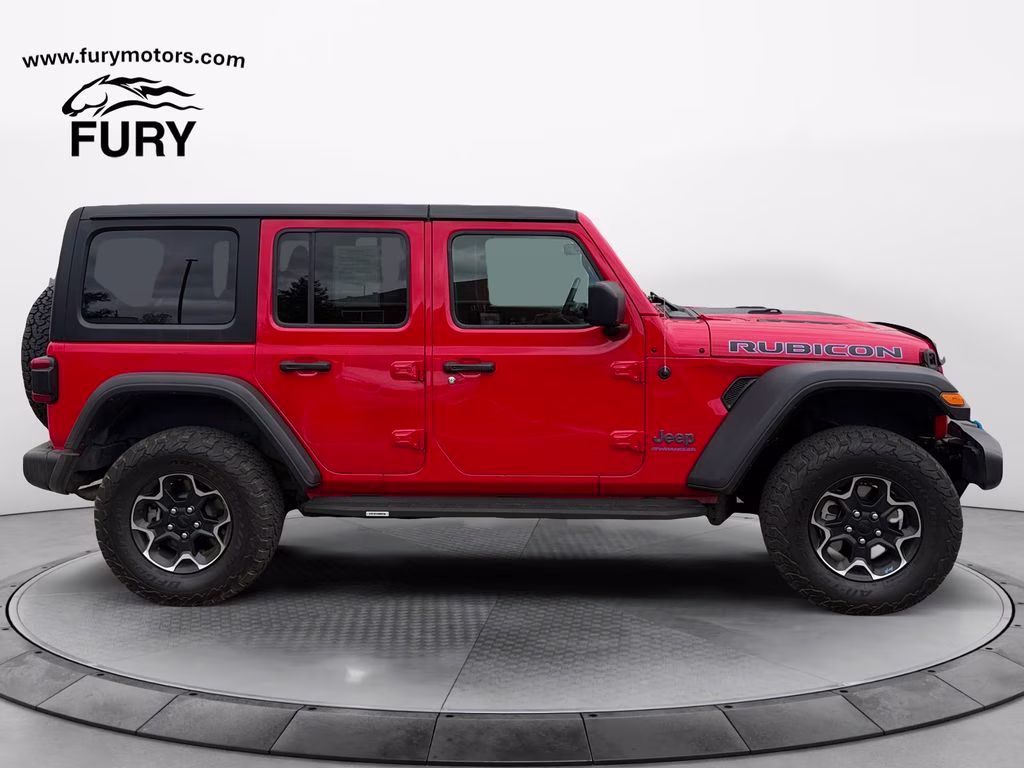 Used 2023 Jeep Wrangler 4xe Rubicon 4XE with VIN 1C4JJXR65PW580757 for sale in Forest Lake, Minnesota