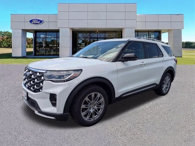 2026 White Ford Explorer Platinum RWD SUV