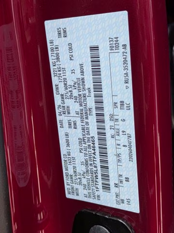 2026 Ruby Red Ford F-150 LARIAT 4X4 Truck