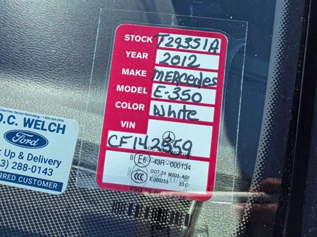 2012 Diamond White Mercedes-Benz E-Class E 350 RWD Convertible