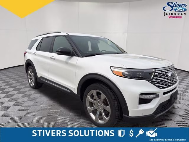 2020 White Metallic Ford Explorer Platinum 4X4 SUV