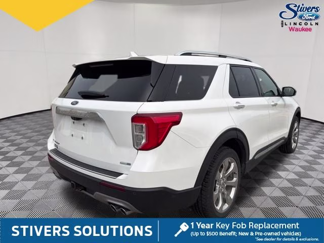 2020 White Metallic Ford Explorer Platinum 4X4 SUV