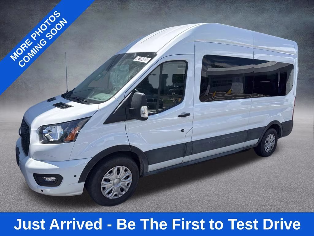 2025 White Ford Transit-350 XLT 15 PASSENGER RWD Crossover