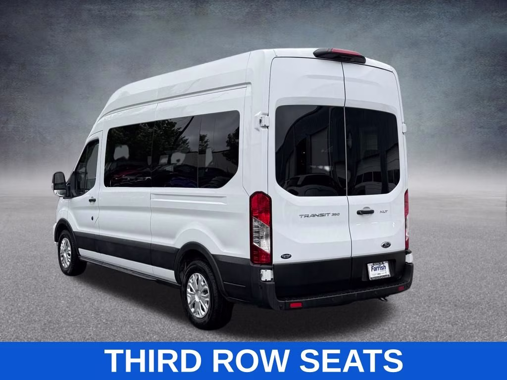 2025 White Ford Transit-350 XLT 15 PASSENGER RWD Crossover