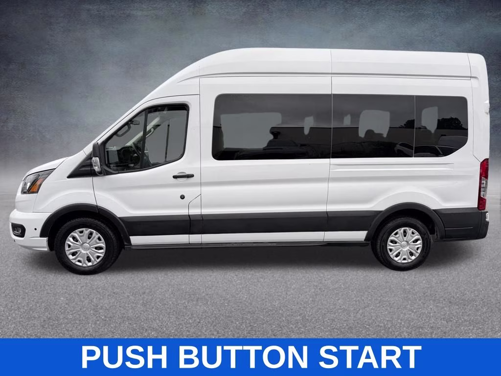 2025 White Ford Transit-350 XLT 15 PASSENGER RWD Crossover