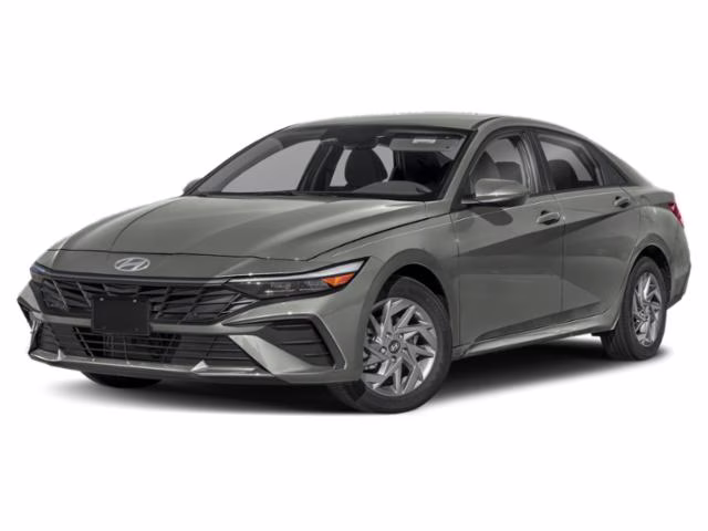 2026 Amazon Gray Hyundai Elantra Hybrid Blue FWD Sedan