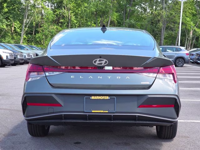 2026 Amazon Gray Hyundai Elantra Hybrid Blue FWD Sedan