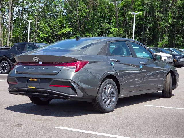2026 Amazon Gray Hyundai Elantra Hybrid Blue FWD Sedan
