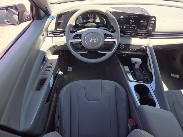 2026 Amazon Gray Hyundai Elantra Hybrid Blue FWD Sedan