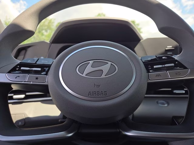 2026 Amazon Gray Hyundai Elantra Hybrid Blue FWD Sedan