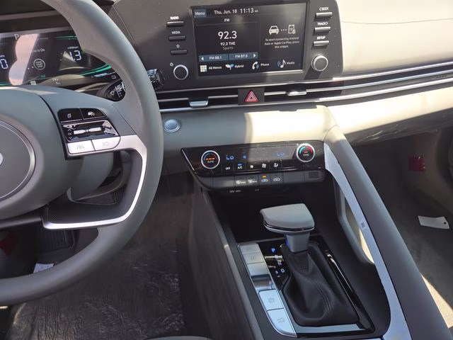2026 Amazon Gray Hyundai Elantra Hybrid Blue FWD Sedan