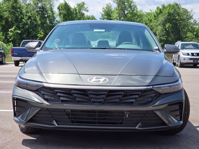 2026 Amazon Gray Hyundai Elantra Hybrid Blue FWD Sedan
