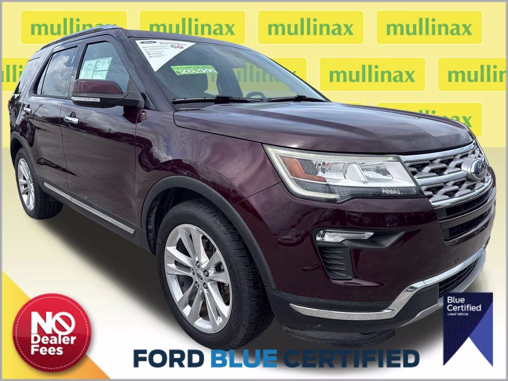 2018 Burgundy Velvet Metallic Tinted Clearcoat Ford Explorer Limited FWD SUV