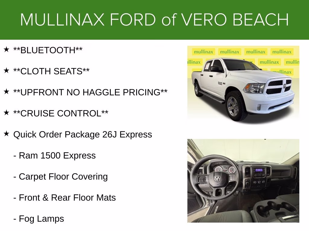 2017 Bright White Clearcoat Ram 1500 Express 4X4 Truck