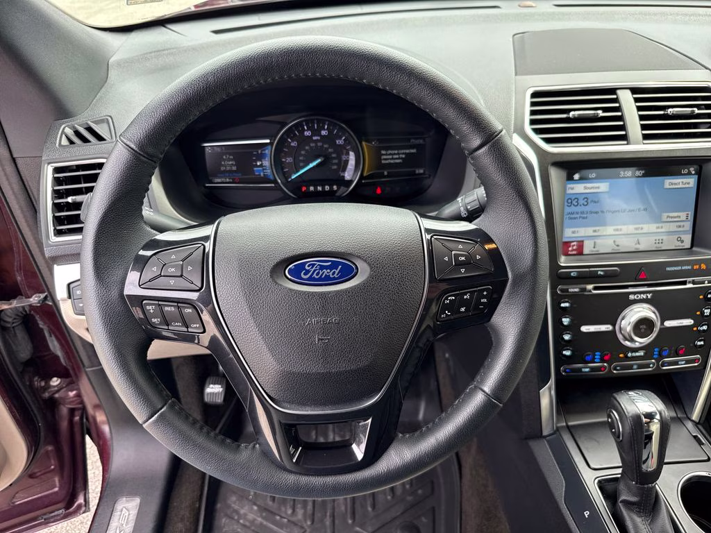 2018 Burgundy Velvet Metallic Tinted Clearcoat Ford Explorer Limited FWD SUV