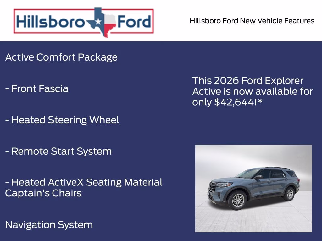 2026 Vapor Blue Metallic Ford Explorer Active RWD SUV