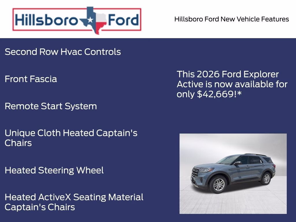 2026 Vapor Blue Metallic Ford Explorer Active RWD SUV