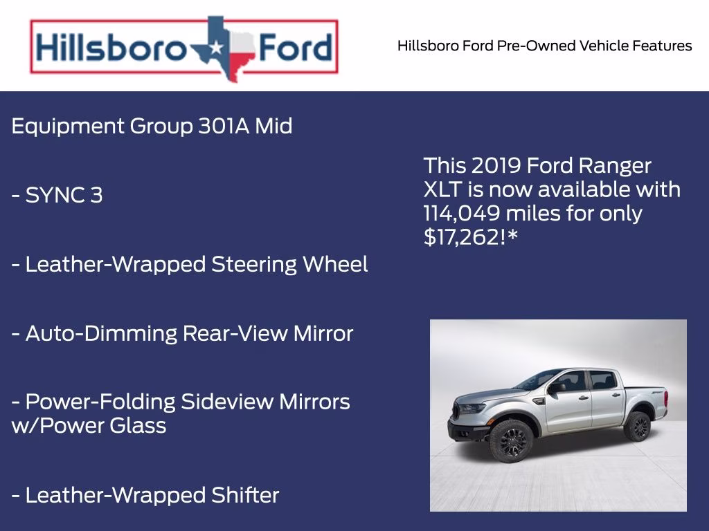 2019 Ingot Silver Metallic Ford Ranger XLT RWD Truck
